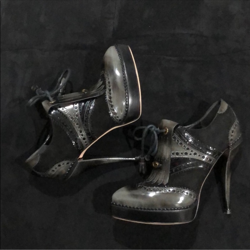 Gucci black leather ankle suede boots - Picture 3 of 7